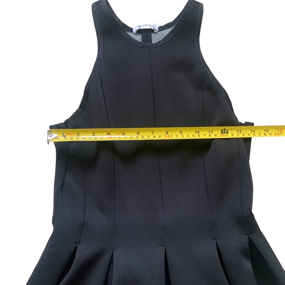 Alexander Wang Pleated Neoprene Little Black Dress. Medium - Picture 7 of 11